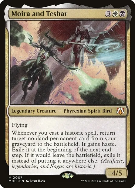 Moira and Teshar, Magic card MOC 7 — March of the Machine Commander set