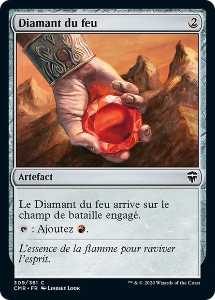 Diamant du feu, carte Magic CMR 309 — extension Commander Legends