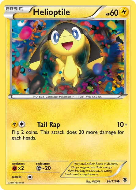 Helioptile, Pokémon card PHF 28 — Phantom Forces set