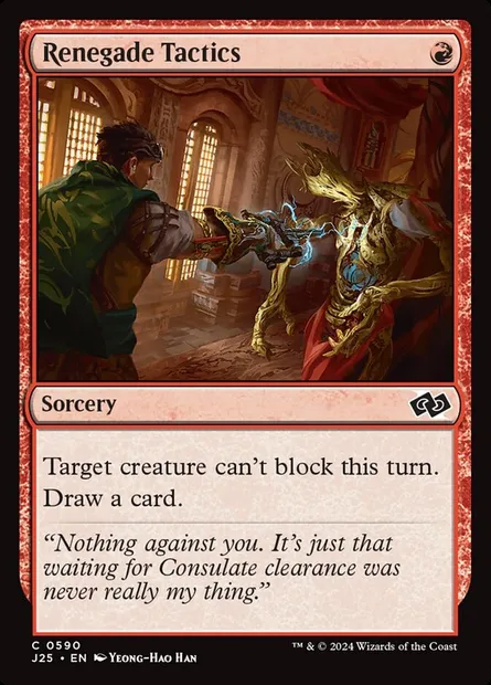 Renegade Tactics, Magic card J25 590 — Foundations Jumpstart set