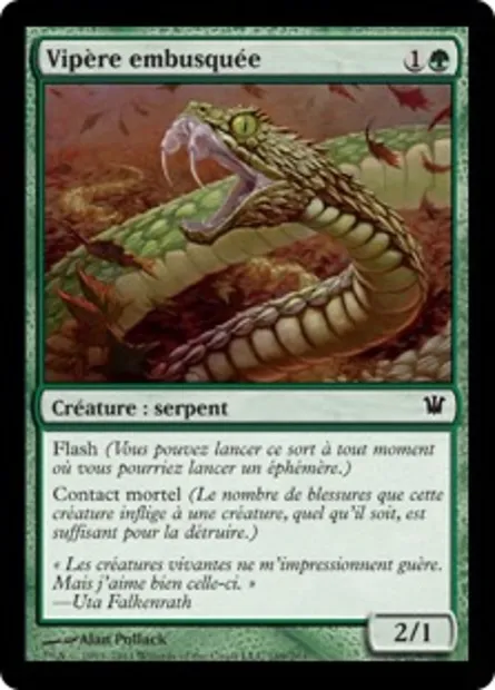 Vipère embusquée, carte Magic ISD 169 — extension Innistrad