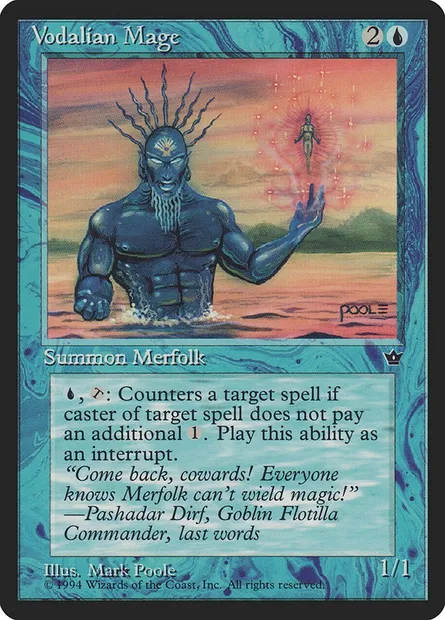 Vodalian Mage, Magic card FEM 30b — Fallen Empires set