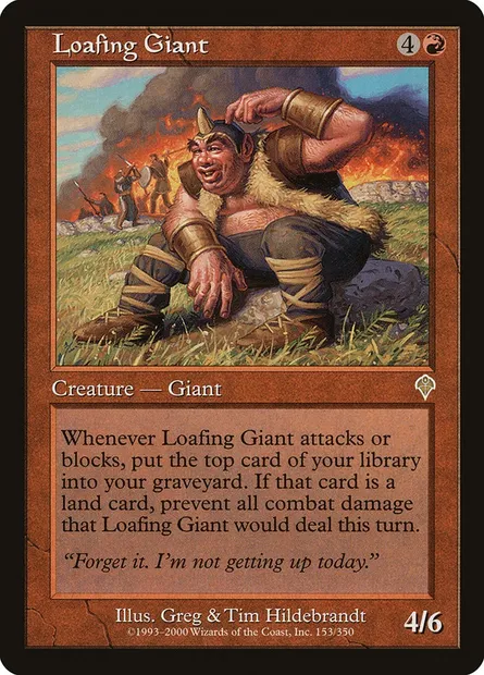 Loafing Giant, Magic card INV 153 — Invasion set