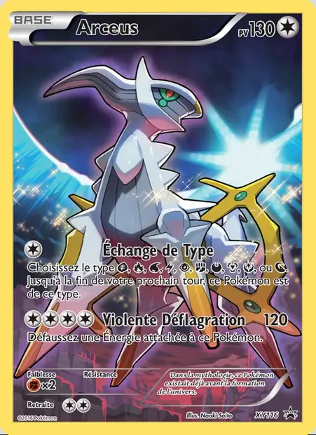 Arceus, carte Pokémon XY 116 — extension Promo XY
