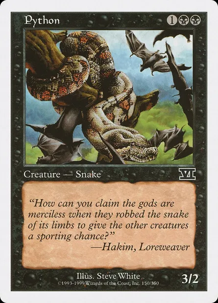 Python, Magic card 6ED 150 — Classic Sixth Edition set