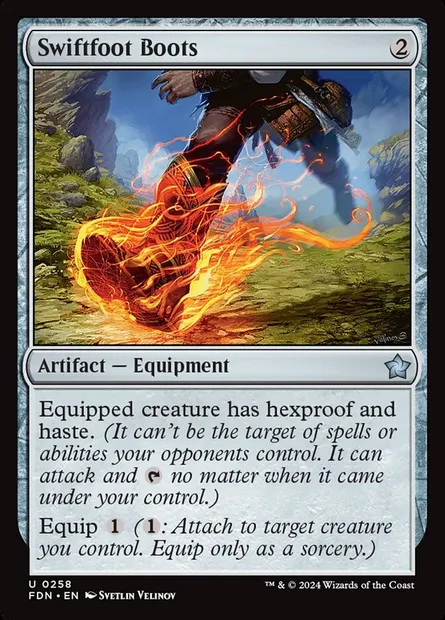 Swiftfoot Boots, Magic card FDN 258 — Foundations set