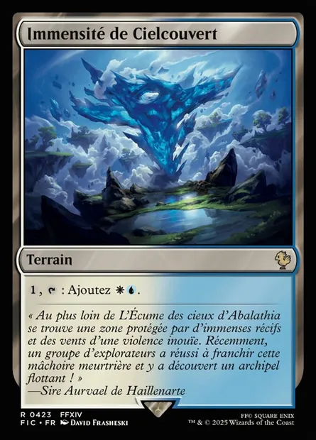 Immensité de Cielcouvert, carte Magic FIC 423 — extension Final Fantasy Commander