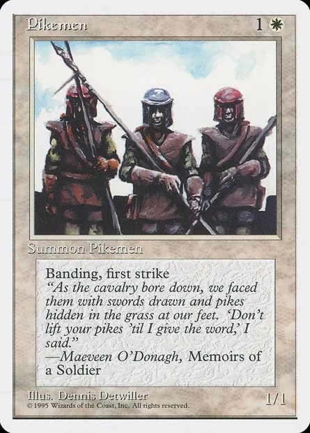 Pikemen, Magic card 4ED 42 — Fourth Edition set