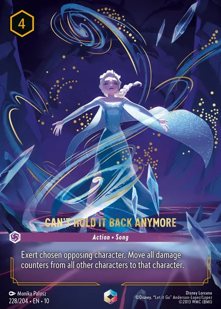Can't Hold it Back Anymore, Disney Lorcana card CH10-228 — Whispers in the Well set