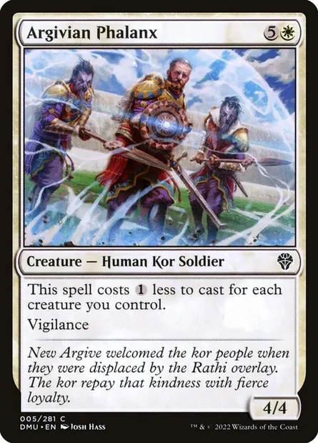 Argivian Phalanx, Magic card DMU 5 — Dominaria United set