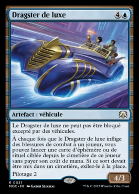 Dragster de luxe, carte Magic MOC 21 — extension March of the Machine Commander