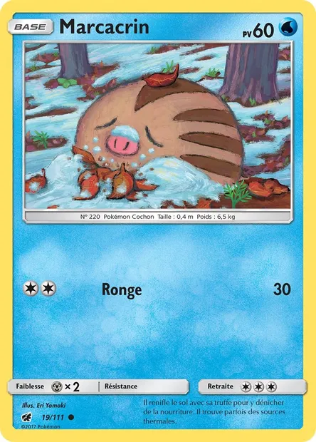 Marcacrin, carte Pokémon CIN 19 — extension Invasion Carmin