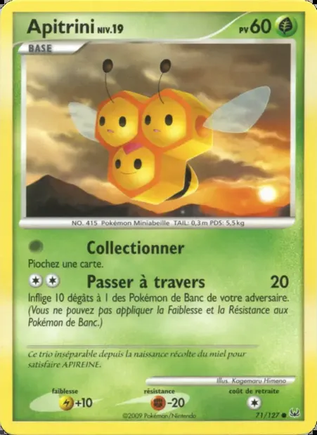 Apitrini, carte Pokémon PL 71 — extension Platine