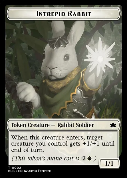 Lapine intrépide, carte Magic TBLB 2 — extension Bloomburrow Tokens