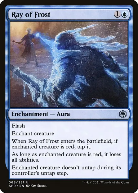 Ray of Frost, Magic card AFR 68 — Adventures in the Forgotten Realms set