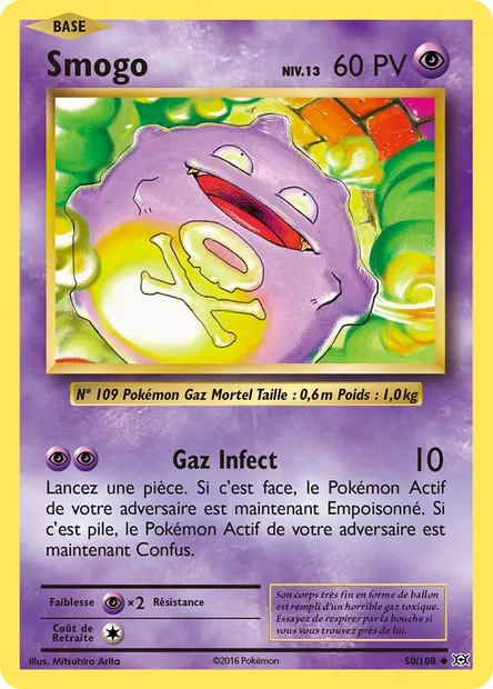 Smogo, carte Pokémon EVO 50 — extension Évolutions
