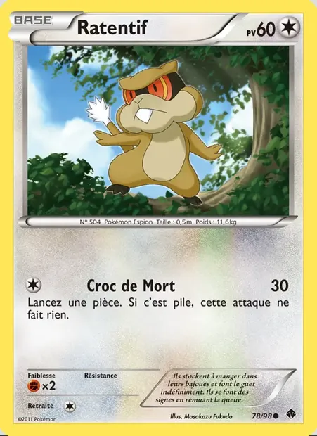 Ratentif, carte Pokémon EPO 78 — extension Pouvoirs Émergents