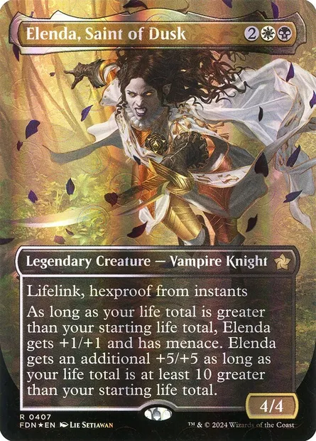 Elenda, Saint of Dusk, Magic card FDN 407 — Foundations set