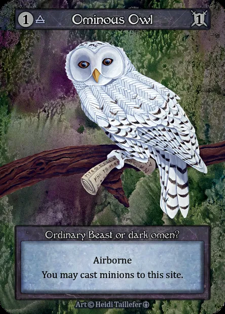 Ominous Owl, carte Sorcery ATH 048 — extension Arthurian Legends