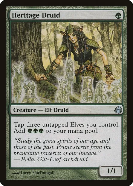 Heritage Druid, Magic card MOR 126 — Morningtide set