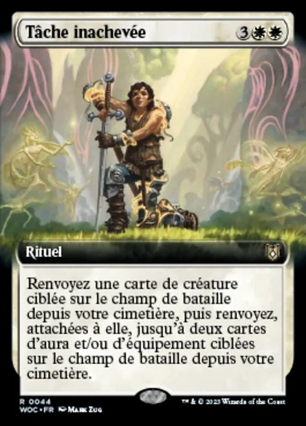 Tâche inachevée, carte Magic WOC 44 — extension Wilds of Eldraine Commander