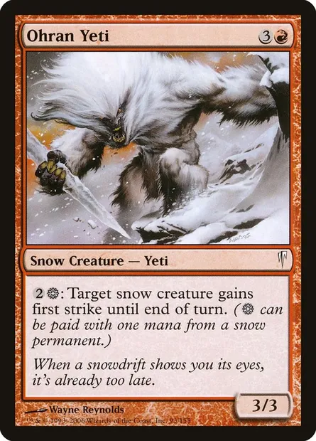 Ohran Yeti, Magic card CSP 93 — Coldsnap set