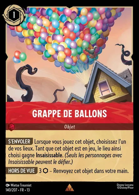 Grappe de ballons, carte Disney Lorcana CH13-140 — extension Invasion Epineuse!