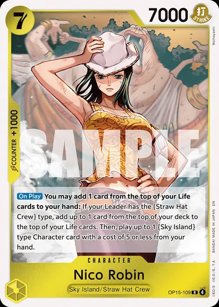 Nico Robin, One Piece card OP15-109 — ADVENTURE ON KAMI’S ISLAND set