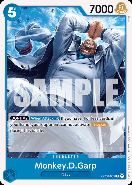 Monkey D. Garp, carte One Piece OP06-055 — extension ONE PIECE CARD THE BEST