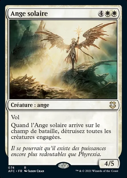 Ange solaire, carte Magic AFC 74 — extension Forgotten Realms Commander