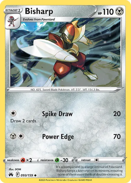 Bisharp, Pokémon card CRZ 093 — Crown Zenith set