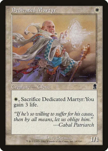 Dedicated Martyr, Magic card ODY 16 — Odyssey set
