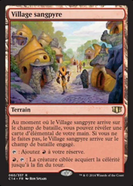 Village sangpyre, carte Magic C14 60 — extension Commander 2014