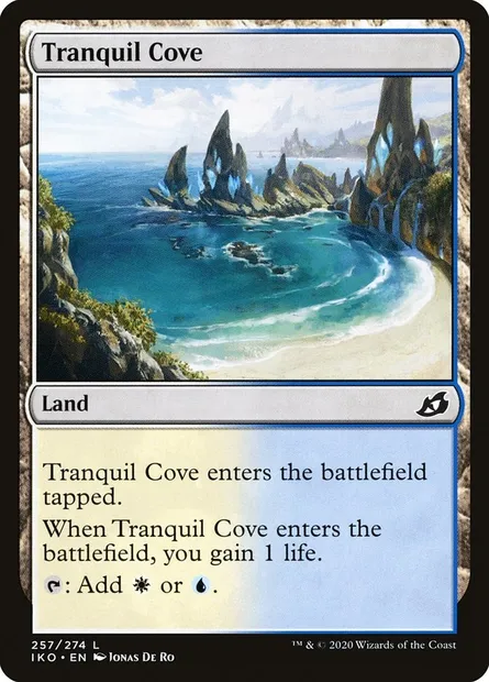Tranquil Cove, Magic card IKO 257 — Ikoria: Lair of Behemoths set
