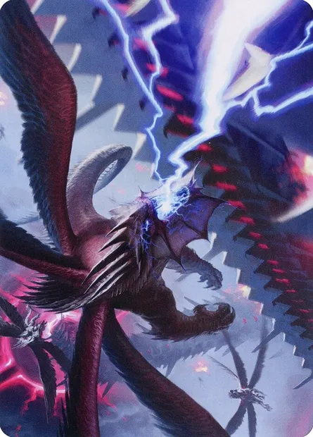 Defiant Thundermaw // Defiant Thundermaw, carte Magic AMOM 35 — extension March of the Machine Art Series