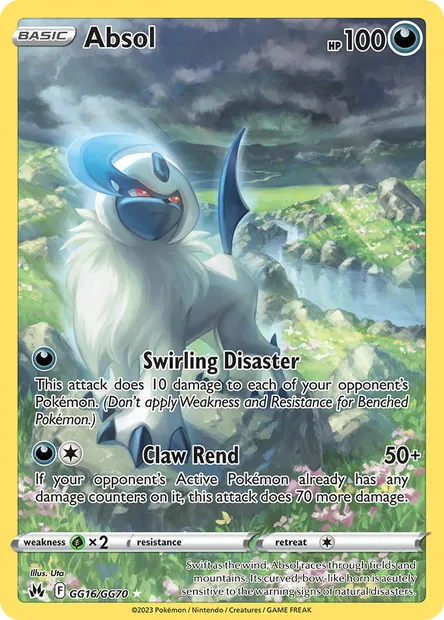 Absol, Pokémon card CRZ GG16 — Crown Zenith set