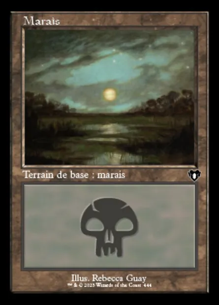Swamp, carte Magic CMM 444 — extension Commander Masters