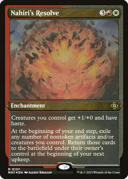 Nahiri's Resolve, Magic card MAT 137 — March of the Machine: The Aftermath set