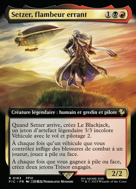 Setzer, flambeur errant, carte Magic FIC 183 — extension Final Fantasy Commander