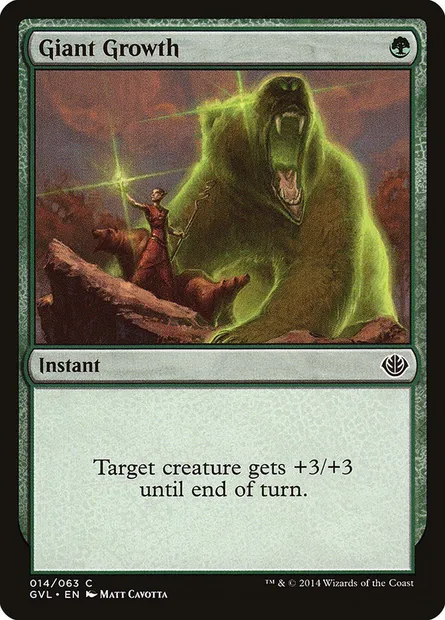 Croissance gigantesque, carte Magic GVL 14 — extension Duel Decks Anthology: Garruk vs. Liliana