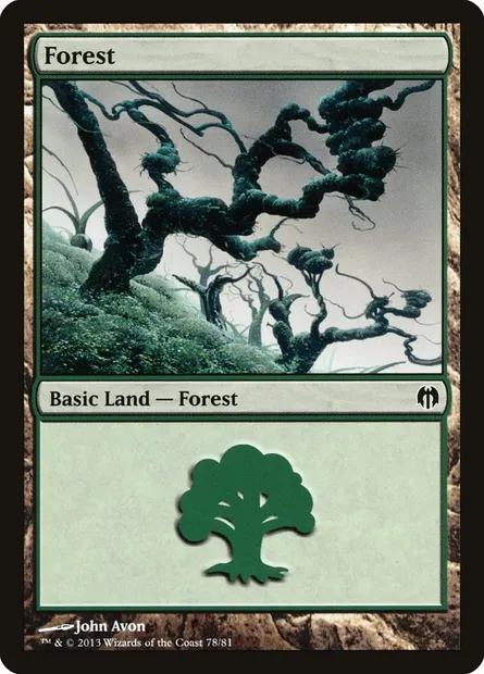Forest, Magic card DDL 78 — Duel Decks: Heroes vs. Monsters set