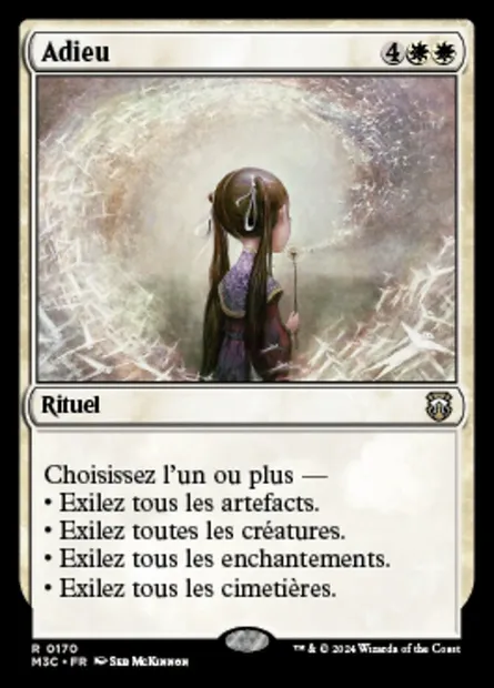 Adieu, carte Magic M3C 170 — extension Modern Horizons 3 Commander