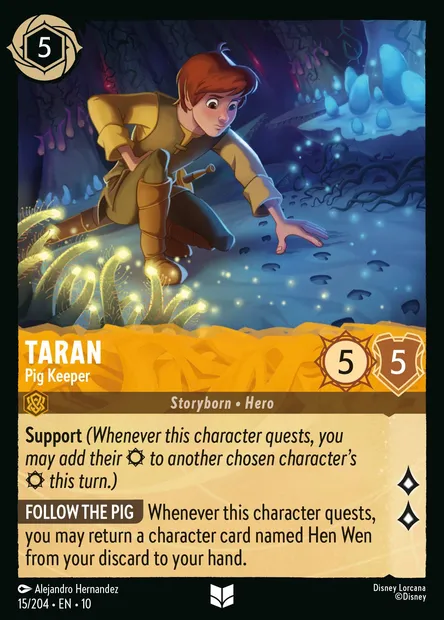 Taran - Pig Keeper, Disney Lorcana card CH10-015 — Whispers in the Well set