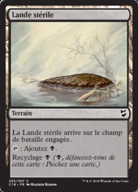 Lande stérile, carte Magic C18 235 — extension Commander 2018