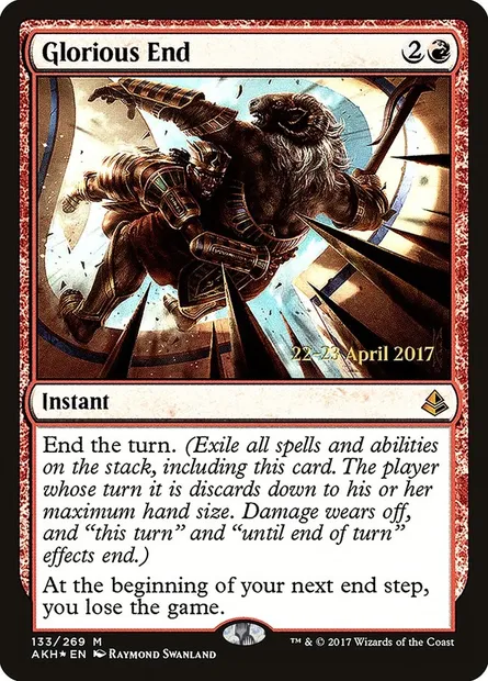 Glorious End, Magic card PAKH 133s — Amonkhet Promos set