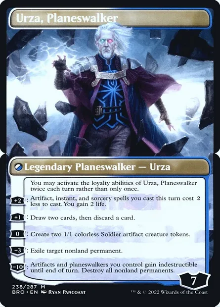 Urza, Planeswalker, Magic card PBRO 238bs — The Brothers' War Promos set