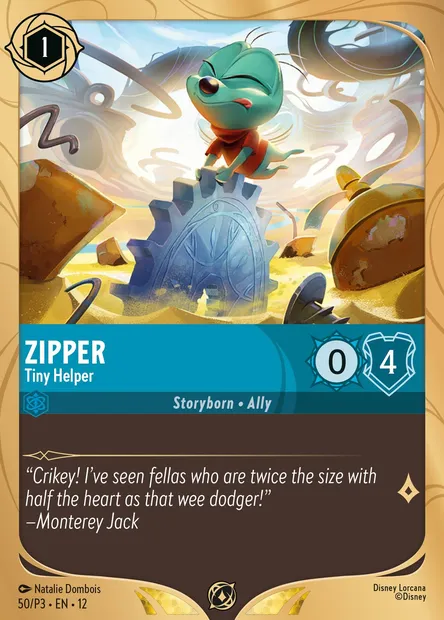 Zipper - Tiny Helper, Disney Lorcana card P3-050 — P3 set