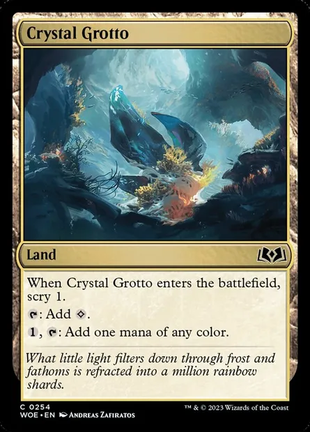 Crystal Grotto, Magic card WOE 254 — Wilds of Eldraine set