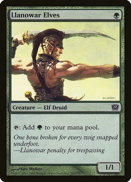 Llanowar Elves, Magic card 9ED 253★ — Ninth Edition set