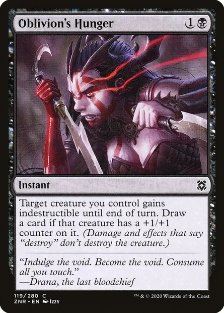 Oblivion's Hunger, Magic card ZNR 119 — Zendikar Rising set